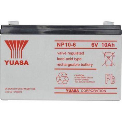 Yuasa NP10-6 Batterie AGM 6 V 10 Ah Sans Entretien (1/3)