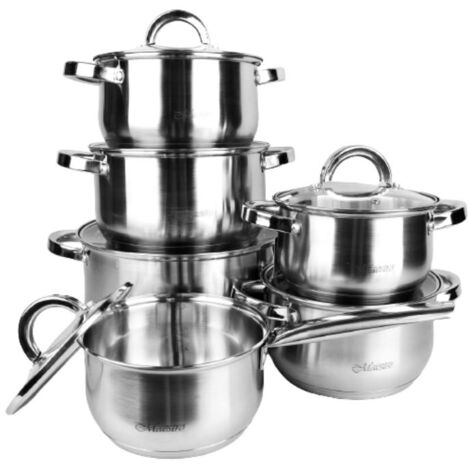 Maestro MR-2120 Ensemble de casseroles acier inoxydable 12 pièces (1/5)