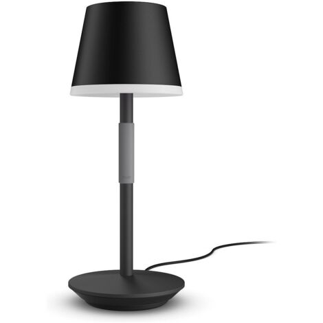 Philips – Lampe à poser portable Hue Go noire – Ambiance personnalisée – Autonomie jusqu'à 48h – Éclairage multicolore (1/10)