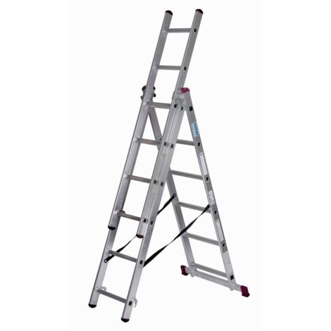 Krause Corda 3x6 Escabeau pliant 6 marches argenté