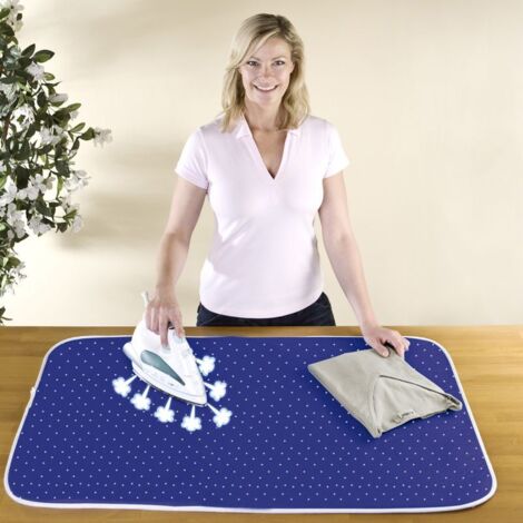Wenko Nappe de repassage vapeur bleu 100 x 65 cm