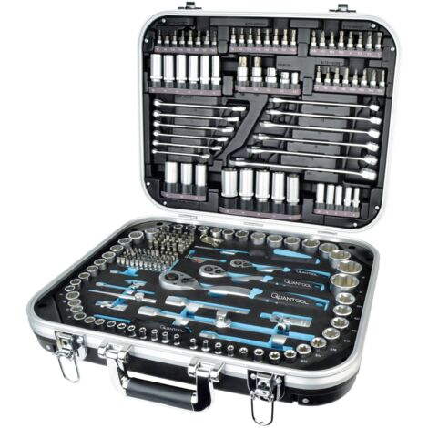 Brüder Mannesmann – Coffret cliquet et douilles 227 pièces – Acier chrome-vanadium – Mallette en polyéthylène haute densité – Dimensions 46,5 x 40,5 x 10,7 cm (1/5)