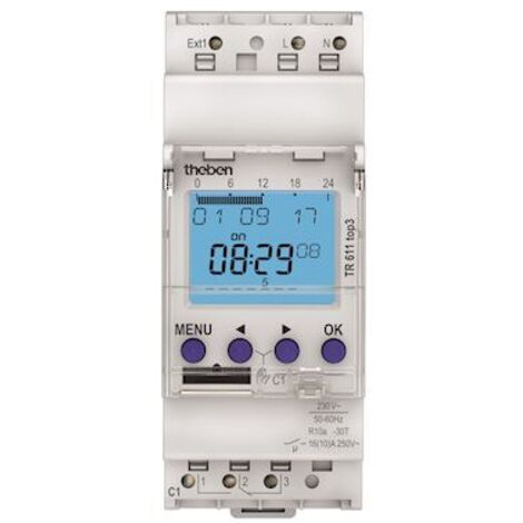interrupteur horaire - digital - 24h / 7j - compatible obelis - theben 6110130 (1/6)