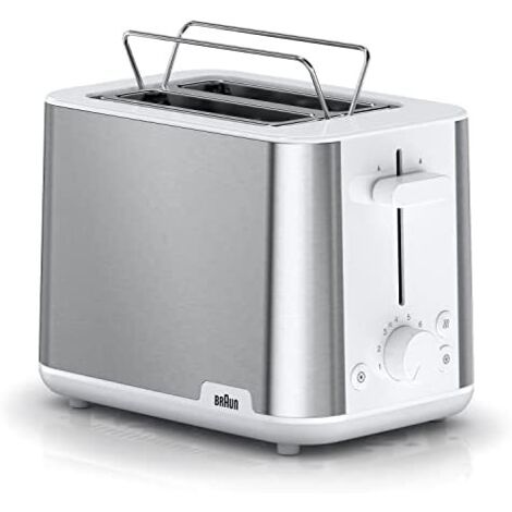 Braun HT 1510 WH Grille-pain sans BPA acier inoxydable, blanc