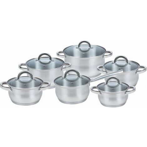Lot de 6 pots avec couvercles (2x 1,5l, 2x 2,0l, 3,0l, 5,0l) Maestro MR-2120-12