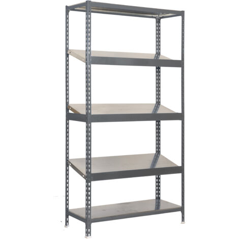Simonrack Étagère Métallique Grise 5 Étagères 200 kg (1/5)