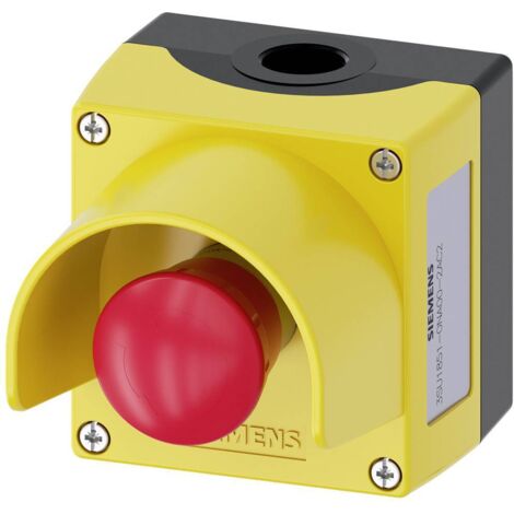 Siemens Boîtier de commande jaune robuste avec bouton d'arrêt (1/4)