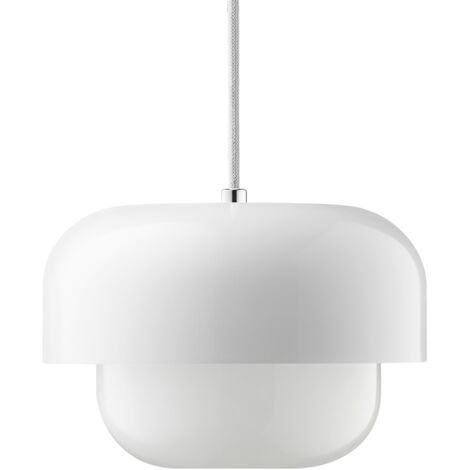 Dyberg Larsen Haipot Suspension métal verre opaline blanc (1/4)