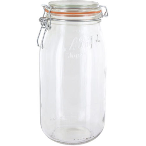 Bocal en verre 2L x6 – Diamètre 85mm – Hauteur 25cm – Étanchéité parfaite pour conservation longue durée – Fabriqué en France – Le Parfait