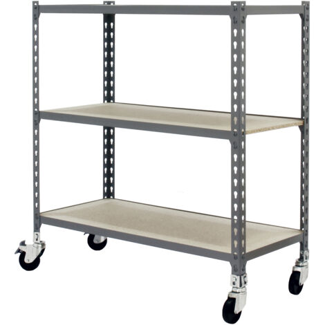 Simonrack Étagère moderne gris avec roulettes robuste (1/2)