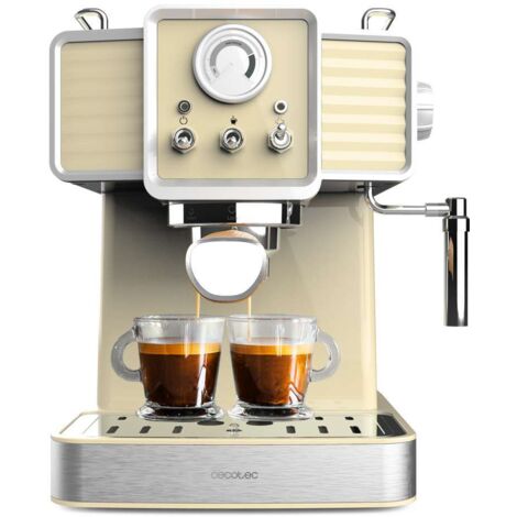 Cecotec – Cafetière expresso 1350 W – Pression 20 bars – Réservoir 1,5 L – Système Thermoblock pour préchauffage rapide
