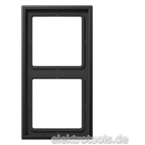 Jung AL 2982 D cadre finition aluminium noir double (1/2)