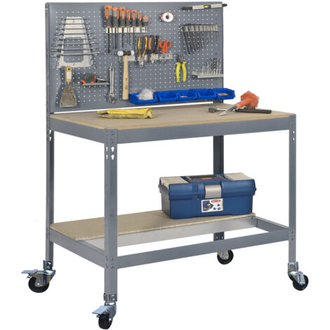 Simonrack Banc de travail espagnol gris et bois robuste