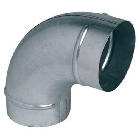 Aldes – Coude galvanisé 90° diamètre 80 mm – Raccord VMC embouti – Acier galvanisé pour ventilation – 11093380 (1/3)