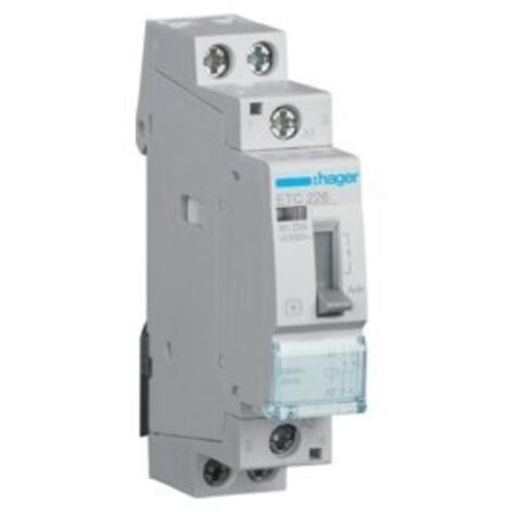 Hager – Contacteur jour-nuit 25A 2O 230V – Gestion tarifaire électricité – Installation facile à vis – Compatible systèmes électriques standards - ETC226
