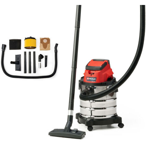 Einhell Aspirateur eaux et poussières sans fil TC-VC 18/20 Li S - Solo Power X-Change (18 V, Longueur du flexible : 1,5 m, Livré avec accessoires) Livré sans Batterie ni Chargeur (1/5)