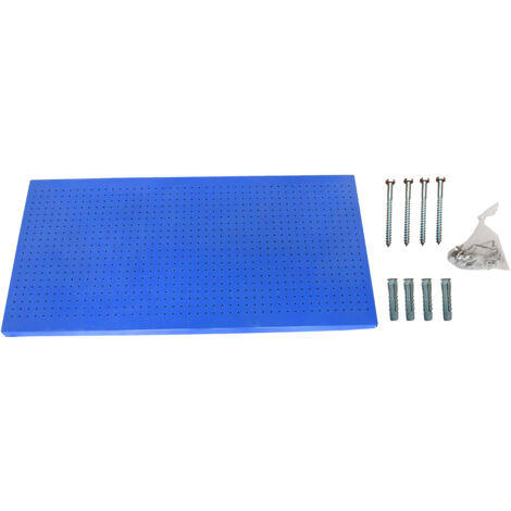SimonRack Panneau Mural Perforé Porte-Outils avec 8 Crochets – 600x1500x35 mm – Acier Blu – Simonwork