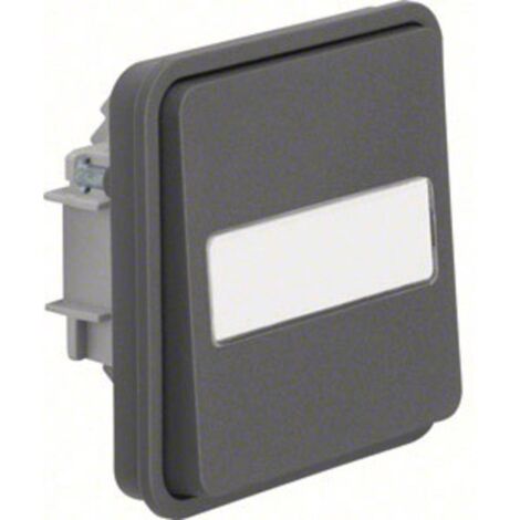 Berker W.1 bouton-poussoir gris design moderne IP55 (1/2)