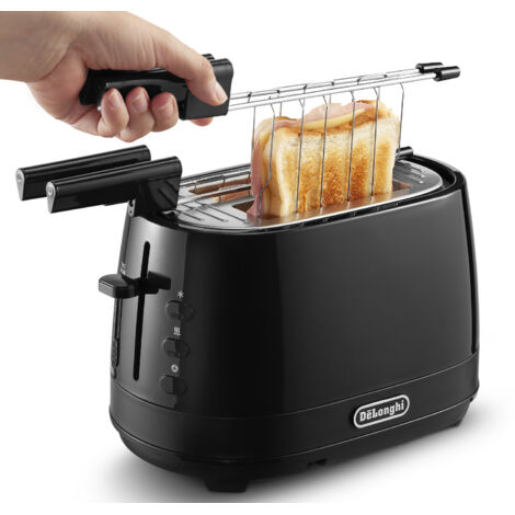 Grille-pain 2 tranches DeLonghi CTLAP2203.BK Noir 550 W