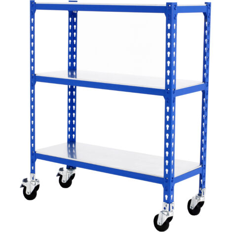 Simonrack Simonclick Mobile Superplus 3 étagères bleu galvanisé