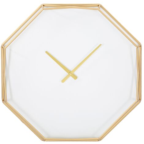 Horloge murale octogonale en métal doré Octagonal (1/5)