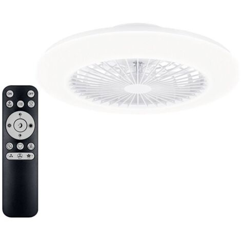 Philips – Plafonnier ventilateur LED 85W blanc – Diamètre 60 cm – Température de couleur réglable 2700K-6500K – Télécommande incluse – IP20 (1/5)