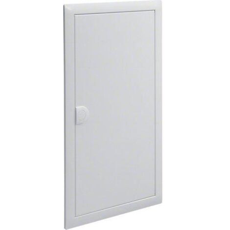 Hager – Porte de coffret électrique 37cm x 4cm en acier blanc – Installation facile – Indice de protection IP20 – VZ103N