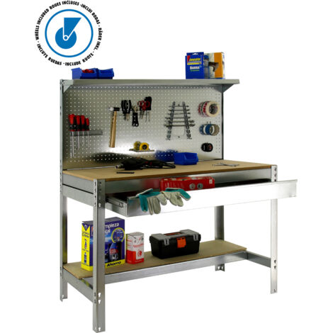 Simonrack BT3 Box banc de travail galva et bois robuste (1/3)