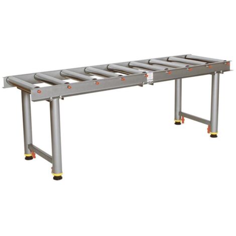 Holzmann – Convoyeur fixe à rouleaux 9 rouleaux – Charge maximale 500 kg – Hauteur réglable 640-1100 mm – Dimensions 410 x 1650 mm