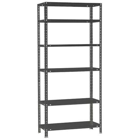 SimonRack Étagère Rangement, 2000x900x300 mm, 6 Niveaux, 100 kg Capacité de Charge et Point de Flexion, Métal , Étagère Garage, Anthracite - Comfort (1/5)