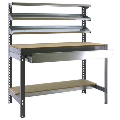 Simonrack BT1 Box 900 établi gris bois 1445x910x610 mm (1/5)