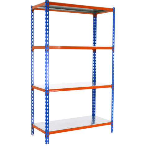 Simonrack Superplus étagère métal orange 4 niveaux