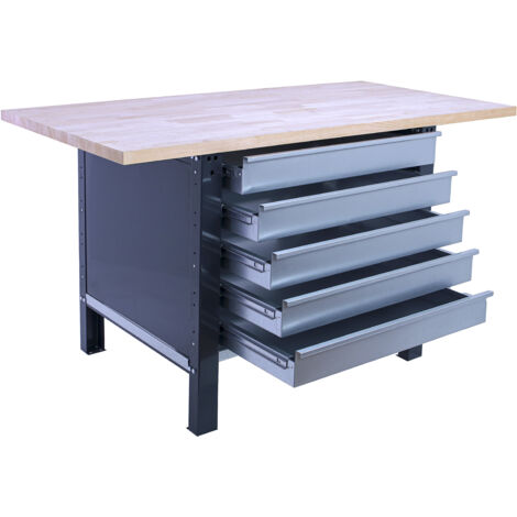 Simonrack Établi professionnel anthracite 5 tiroirs métalliques (1/3)