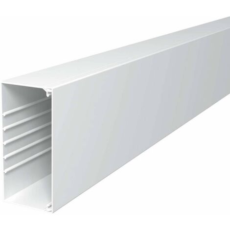 OBO Bettermann Goulotte murale et de plafond avec perforation de fond 80x170x2000 Polychlorure de vinyle blanc pur RAL 9010, 6191304 (1/2)