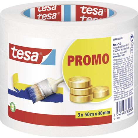 Tesa 55338 Ruban adhésif de masquage beige 30 mm x 50 m