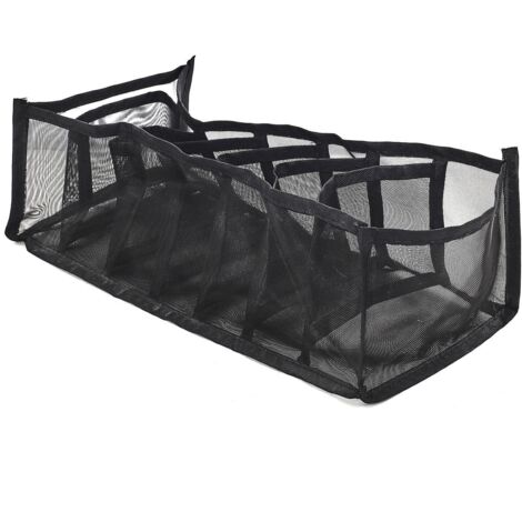 Northix Rangement Vêtements 7 Compartiments Noir Polyester (1/5)