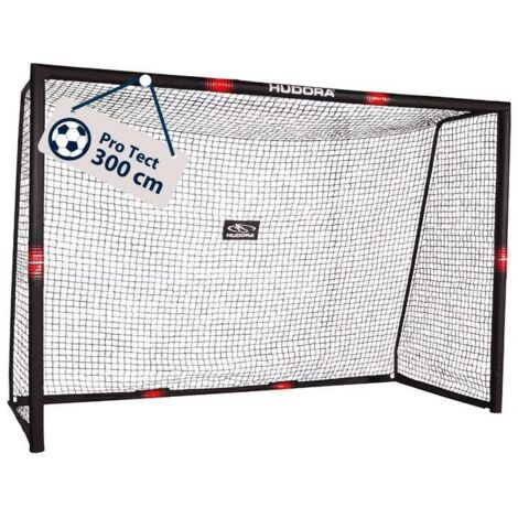 Hudora Pro Tect 300 But de Football Noir Rouge Néon (1/3)