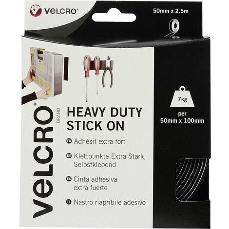Velcro VEL-EC60245 bande auto-agrippante noire 2500x50 mm