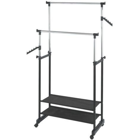 WENKO 4364000 - double hauteur extens porte-manteau Deux barres étagères (1/5)
