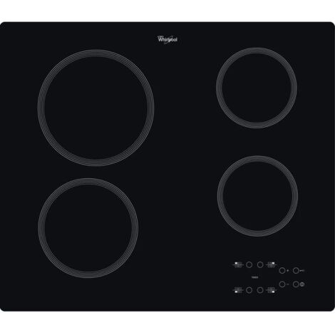 Whirlpool AKT 801 NE plaque vitrocéramique noire 58 cm (1/2)