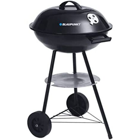 BLAUPUNKT GC301 BARBECUE AU CHARBON DE BOIS SUR ROULETTES BARBECUE ROND BARBECUE SUR PIED CHARIOT AVEC ÉTAGÈRE (1/3)