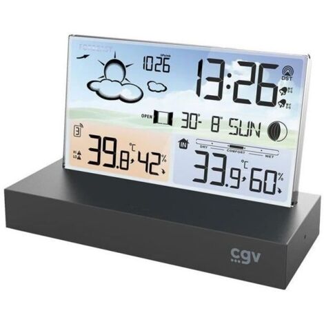 CGV 19004 METEOFLEX station météo sans fil noire (1/4)
