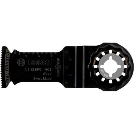 Lame plongeante outil oscillant - Reference fournisseur : AIZ 32 APB - Dimension : 32x50mm - Utilisation : coupe bois métal - Conditionnement : vrac - BOSCH