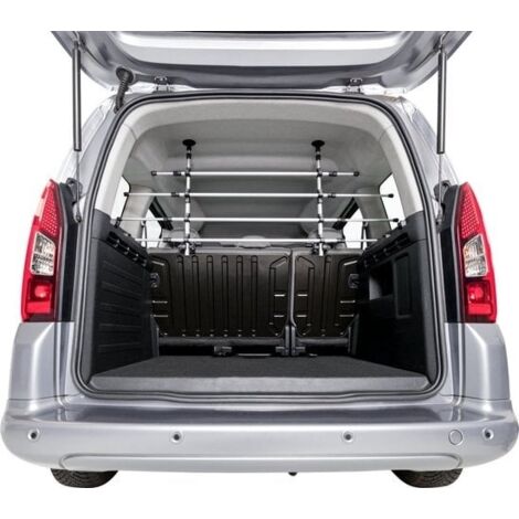 Grille de séparation voiture, fixation appuie-tête largeur: 105-172 cm hauteur: 46-60 cm, argent/noir (1/5)
