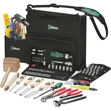 Wera – Coffret multi-outils 134 pièces ergonomique – Pour menuiserie – Compact et léger – Accès rapide aux outils (1/5)