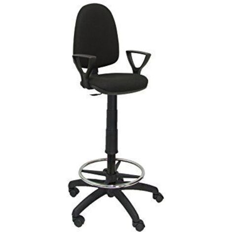 Pc T04CP Tabouret Noir Hauteur Réglable Confort Bureau (1/5)