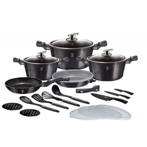 Berlinger-Haus Édition Pro Carbon Batterie de Cuisine Gris Foncé 22 pièces (1/5)