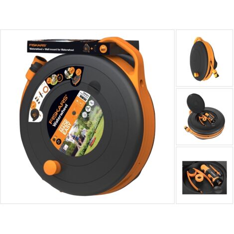 FP – Enrouleur tuyau arrosage mural 15m – Tuyau 9mm – Rotation 360° – Installation facile avec support mural – Accessoires inclus - FS-1026376 (1/5)