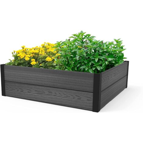 Keter warzywniak podwyższony grafit maple square 106 x 106 x 32cm (1/3)