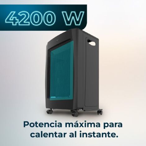 Chauffage à Gaz Butane Pliable Cecotec Ready Warm 4200 Slim Fold - 4200W, Triple Sécurité, Pour Bouteilles Jusqu'à 15kg